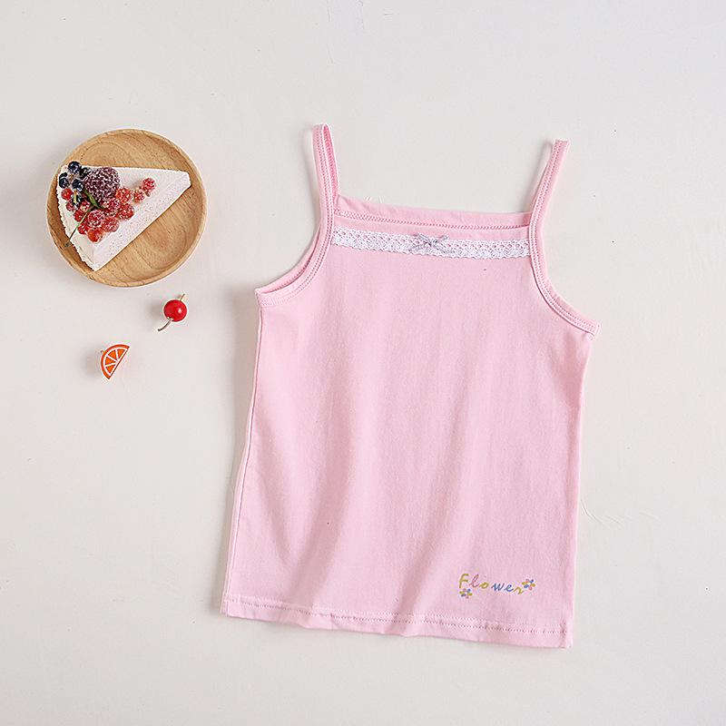 Хлопковая кружевная майка для девочек – летняя майка в корейском стиле для малышей и детей