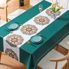 Украшение стола Водонепроницаемая ПВХ скатерть с принтом Защитная подставка для стола Защита от скольжения Моющаяся накладка на стол Столешница