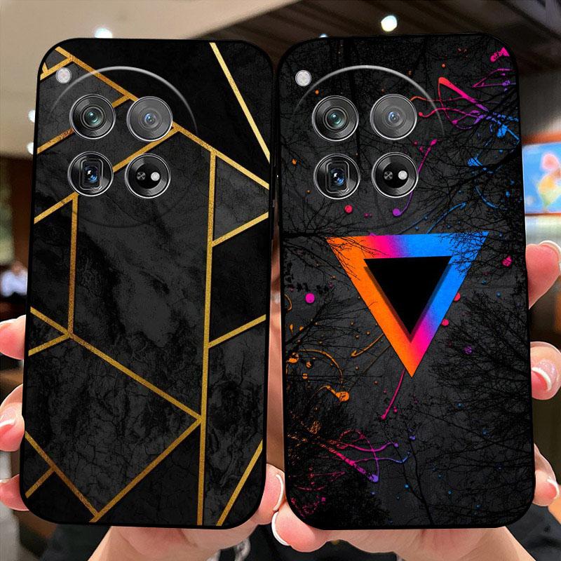 Чехол для OnePlus 12 Fundas 1+ 12 CPH2573 Цветочный узор ТПУ Силиконовый чехол для телефона Для One Plus 12R Capa CPH2585 Ударопрочный бампер