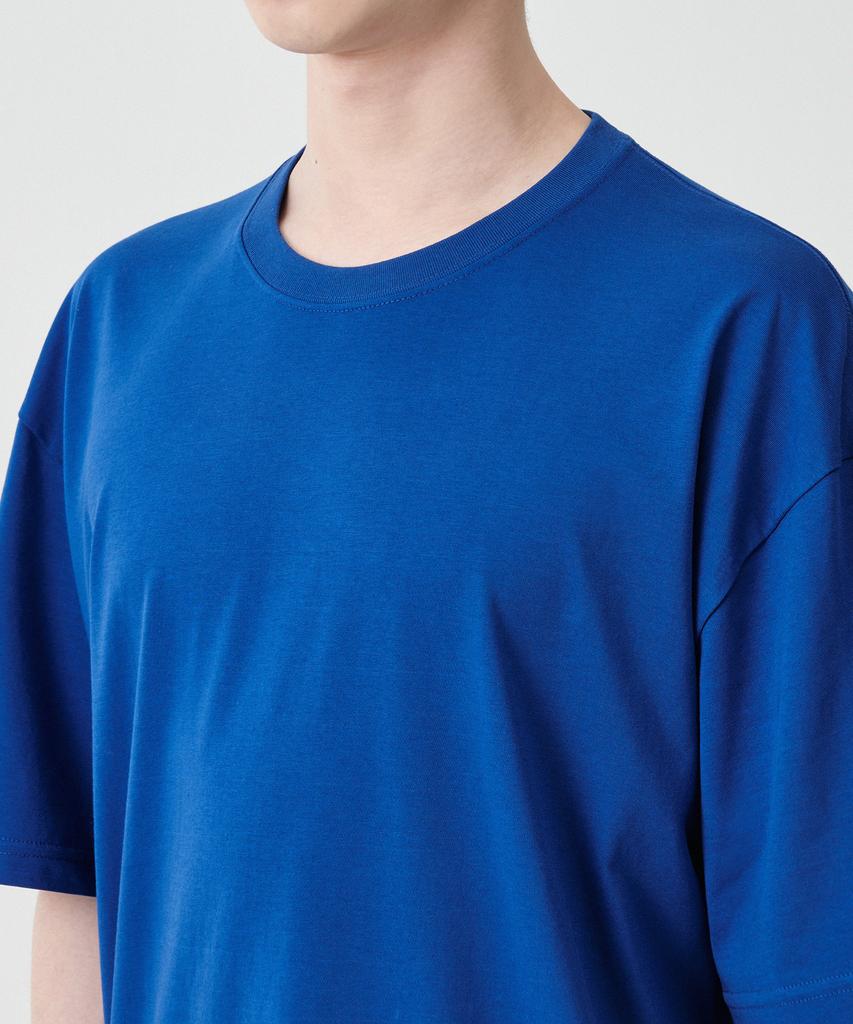 MUSINSA STANDARD [Cooltandard] Oversized Crew Neck T-Shirt [Blue]