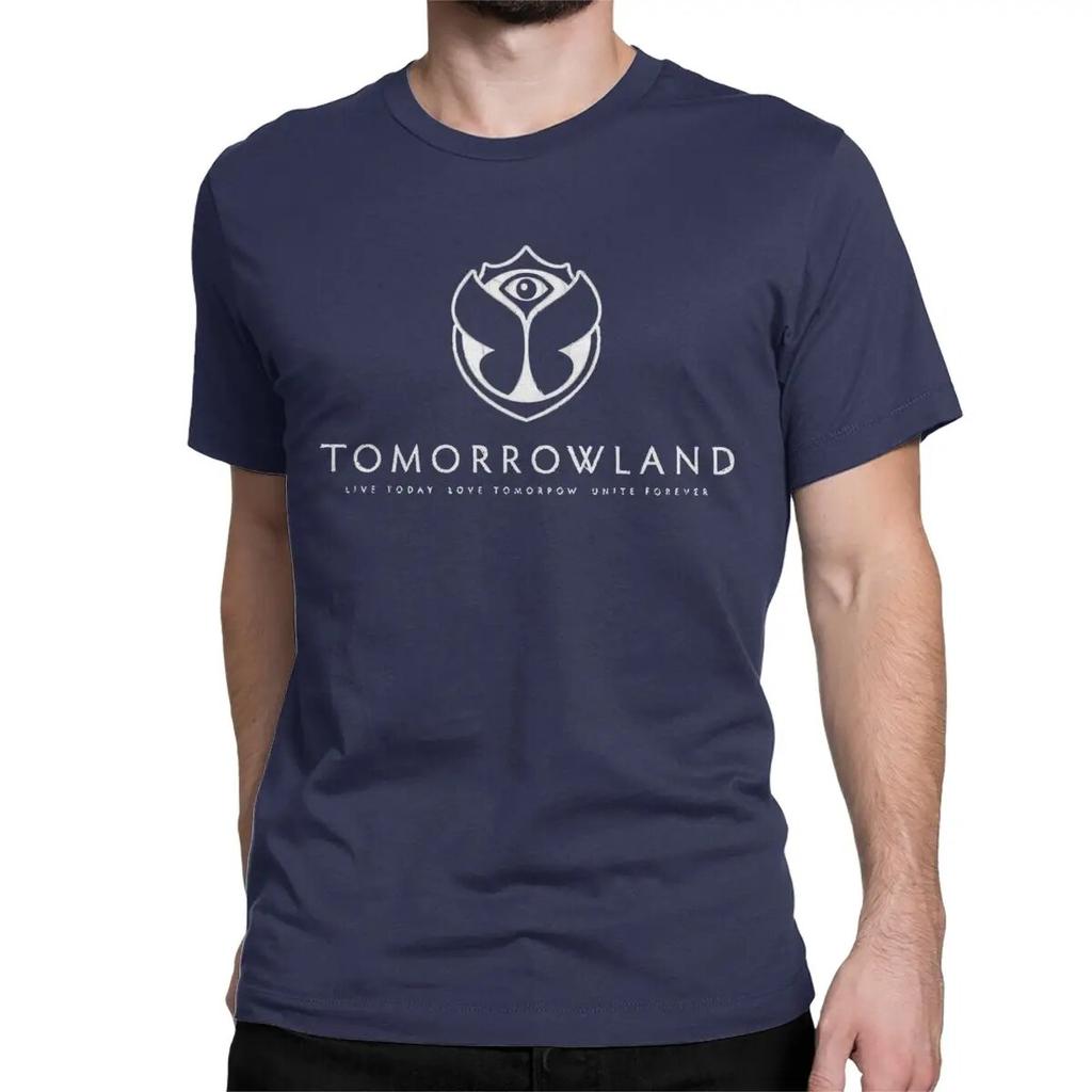 Vintage Tomorrowlands T-Shirt Unisex Women 100% Cotton T Shirts Belgian Electronic Dance Short Sleeve Tee Shirt Big Size Clothes