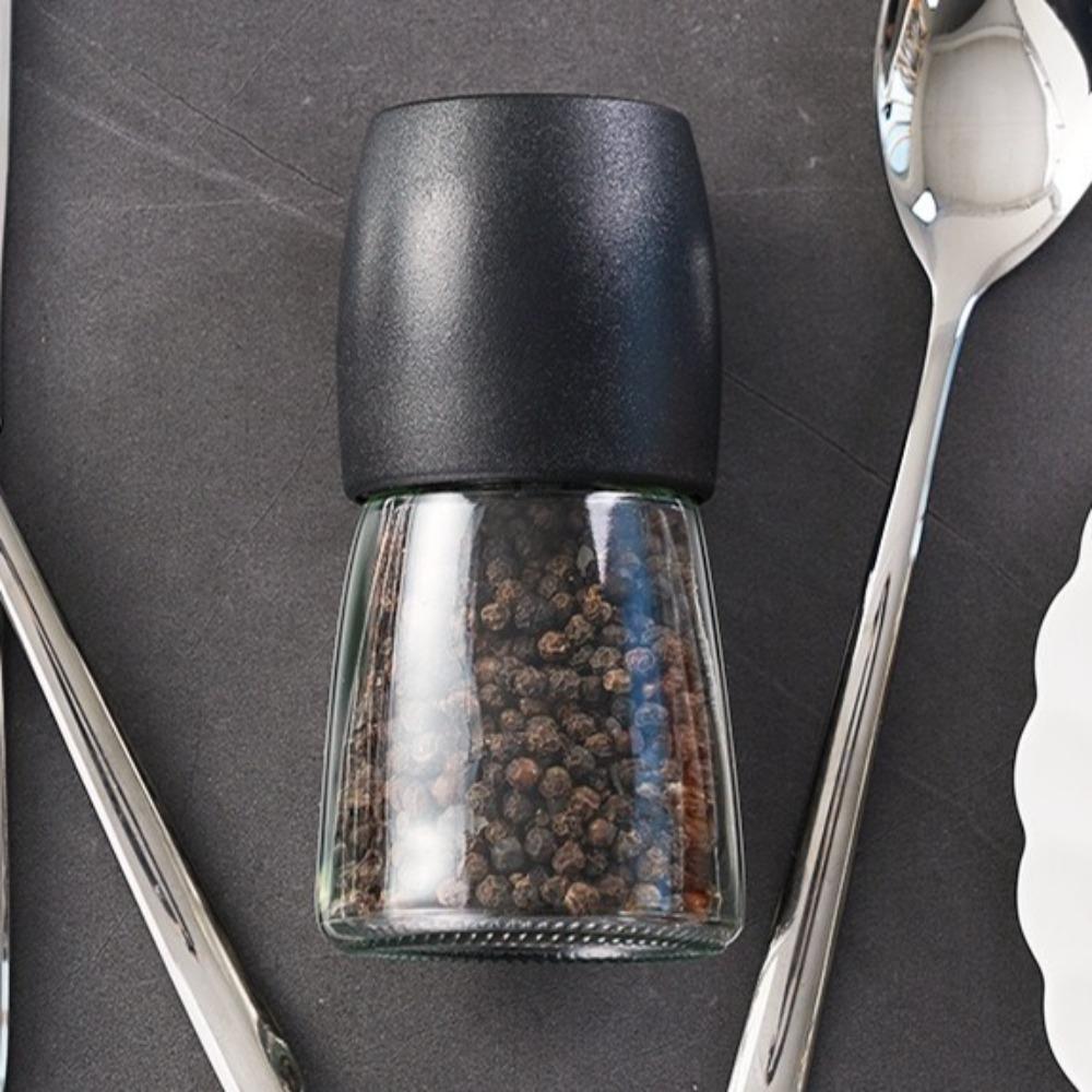 Glass Body Pepper Grinder Large Capacity Handheld Pepper Mill Mini Spice Mill Kitchen Mill