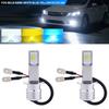 2Pcs/set 80W H3 Car Headlight 3570 2SMD LED Bulb Head Lamp 4000LM LED Chips Fog Bulb 6000K White Blue Yellow Bulb DC12V 24V