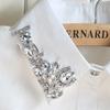 Fashion Embroidery Fake Collar Women Rhinestone Half Shirt Vest Detachable False Collar Faux Cols Lapel Female Necklace Decor