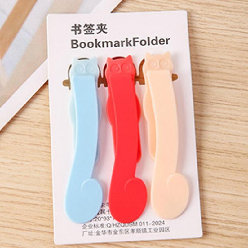 3 шт. Силиконовая закладка автоматически следует за перелистыванием страниц, студенческие закладки, офисные канцелярские товары, милый зажим для книги, школьные принадлежности