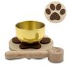 Mini Orin Set with Rainbow Bridge Bell and Paw Mat, Pet Buddhist Altar Accessories, Soothing Sound, Perfect for Keeping Your Pet Altar, Dog or Cat