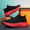 Hot Sale Cheap Men's Summer Breathable Sneakers Big Size 46 Comfort Knitted Socks Shoes Unisex Slip-on Platform Sneakers Casual