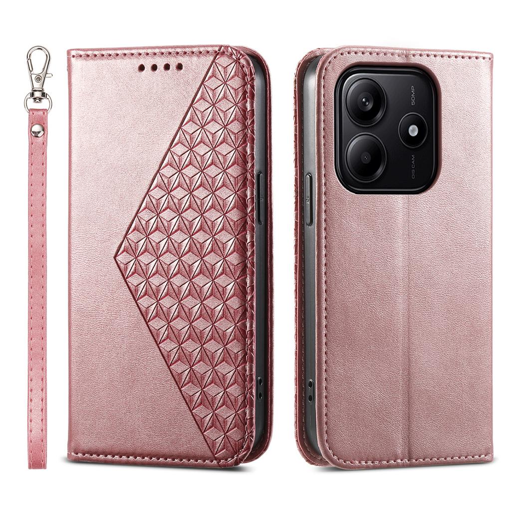 For Xiaomi Redmi Note 14 5G Case Calf Texture PU Leather Phone Cover with Wallet