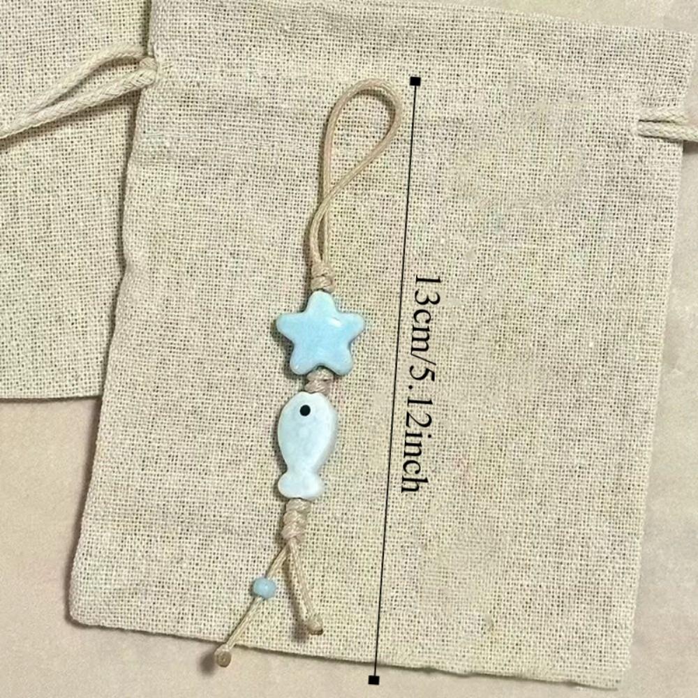 Pastel Colors Star Flower Phone Charm Bag Decoration Phone Lanyard  Telephone Accessories