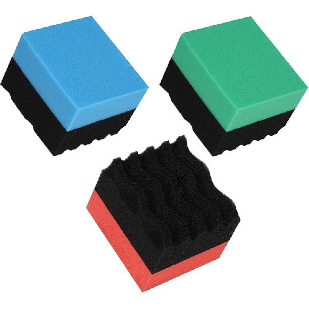 2 Pack Large Tire Shine Applicator Pad, Tire Hex Grip Applicator, Tire Shine Car Detailing Foam Sponge Tool, Reusable Car Cleaning Supplies After Car