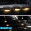 Solar Garden Light LED Staircase Fence Step Lighting Outdoor Waterproof Lamp