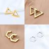 Новые простые маленькие серьги-кольца из нержавеющей стали для женщин и мужчин, ювелирные изделия для пирсинга ушей с геометрическим рисунком хряща