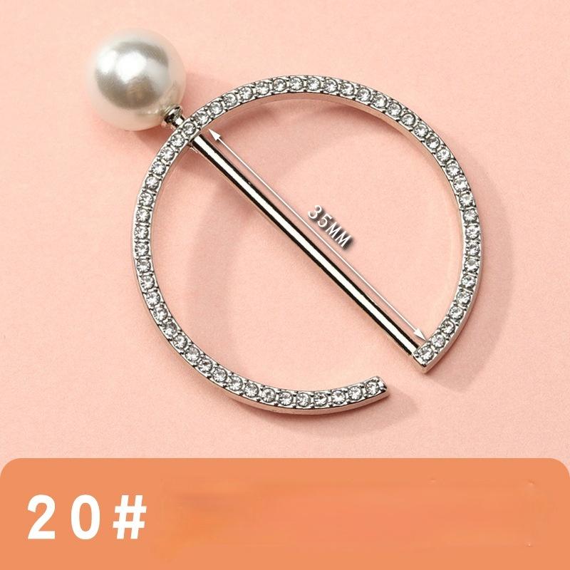 Элегантная футболка круглой формы, зажимы для футболок, пряжки для шарфа, зажим для футболки, кольцо для одежды, угловые завязанные пряжки, внутренний диаметр 29-35 мм