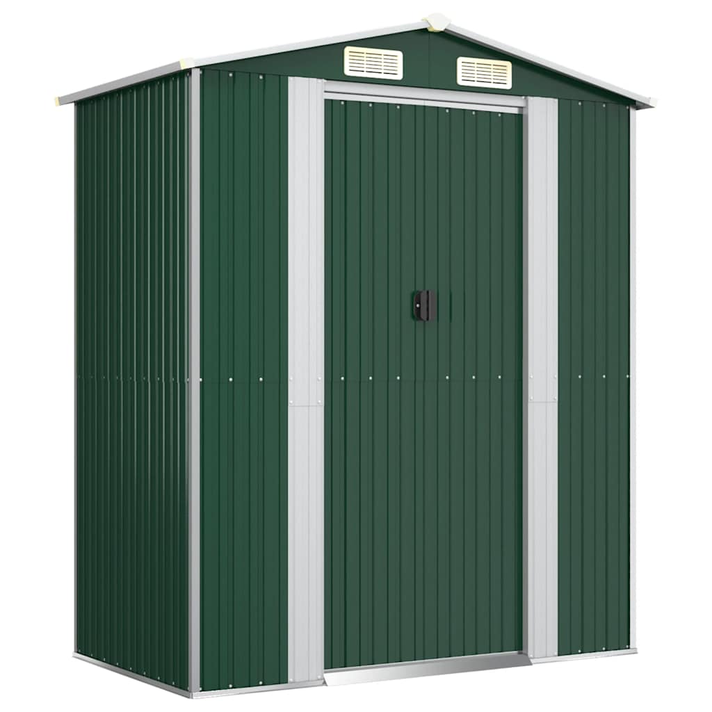 Garden Shed Green 192 x 108 x 223 cm Galvanized Steel