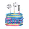 URIZONS Colorful Braided Wired USB C Earphones - Digital Audio TYPE C Earbuds In-Ear Bracelet Earphones for Kids