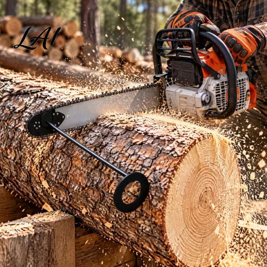 Uniform Wood Cutting Marker Chainsaw Guide Marker Adjustable Firewood Measuring Tool Heavy Duty Log Metal Magnetic for Professional Gauge
