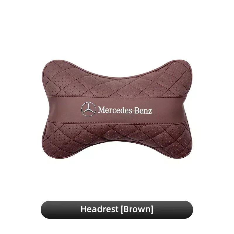 Car Seat Headrest Neck Pillow Lumbar Back Support Pad For Mercedes Benz AMG W177 W176 X166 X167 C257 C218 X253 C118 C117 H247 PB1