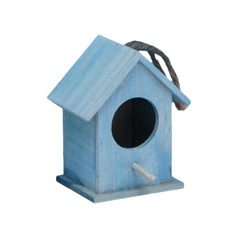 Wall Mounted Wooden Bird House Handmade Bird Breeding Box Hummingbird House  Outdoor Use