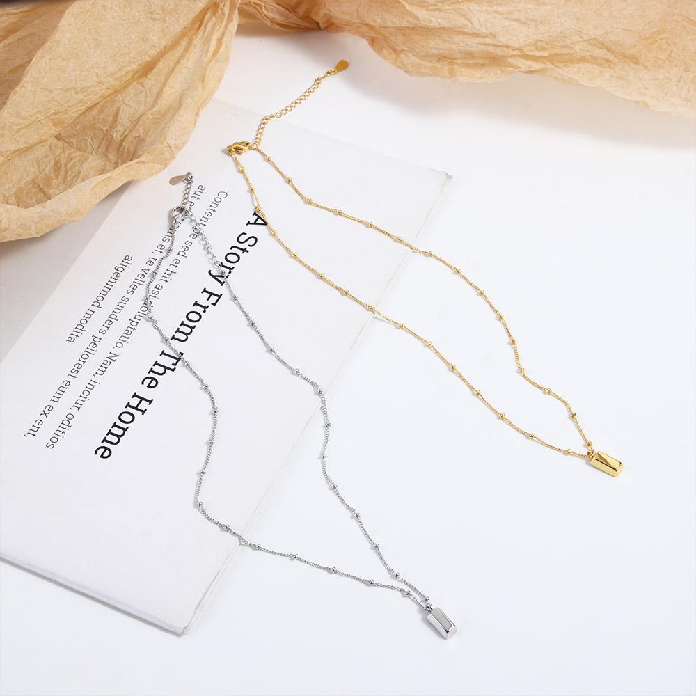 Gift Female Jewelry Sparkly Ultra Thin Gold Bar Choker Women Necklace Clavicle Chain Korean Style