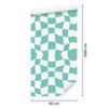 Wallpaper Casual Checkerboard White, Sea Blue and Mint 50x1000