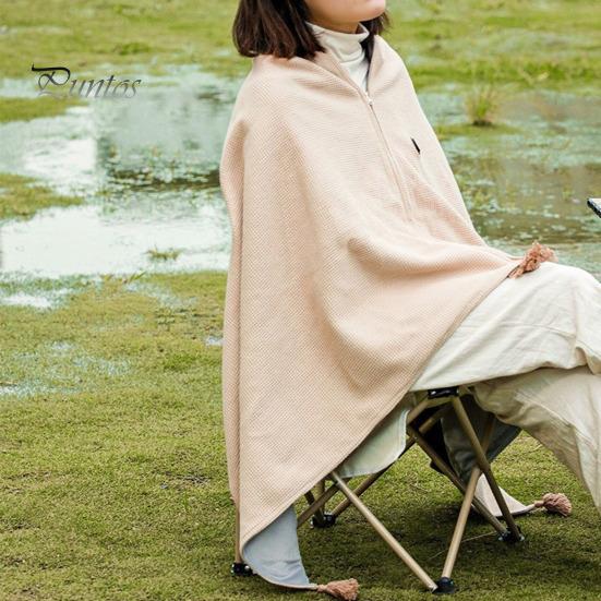 USB Heating Blanket for Outdoor Camping Zipper Closure 3 Temperature Settings Infrared Technology Multi-way Power Supply Heated Wrap