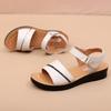 Women's Leather Sandals Soft Bottom Wild Sandals Middle-Aged Mom Sandals