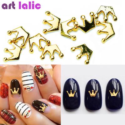 10шт золотой сплав Корона ногтей орнамент аксессуары для ногтей маникюр украшения