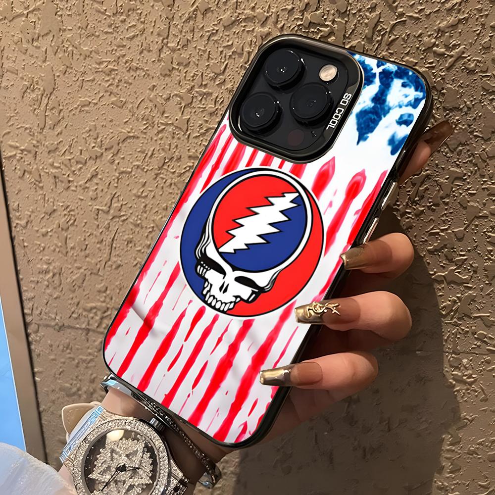 Горячий Чехол Для Телефона Рок-Группы G-Grateful D-Dead Для 17 Pro Max IPhone 16 Pro Max 15 14 Plus 12 13 X XS Max 11 Цветной Серебряный Чехол