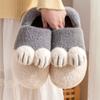 Cute Plush Cotton Slippers 2024 Winter New Home Outwear with Plush Bag Heels Thick Sole Women's Slippers Platform Zapatos Shoes