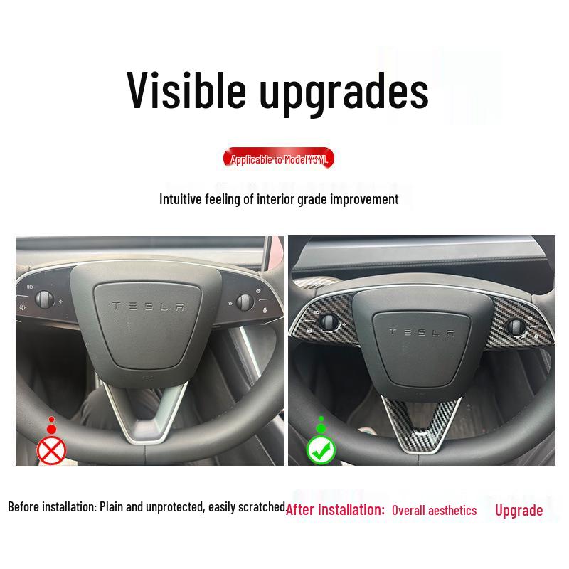 Защитные наклейки на кнопки руля Tesla Model Y/3 - Детали для модификации интерьера
