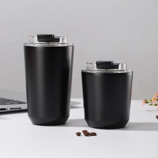 Stainless Steel Vacuum Insulation Cup with Silicone Lid Insulated Tumbler Travel Coffee Mug Leak Proof Reusable Double Walled Coffee Tumbler