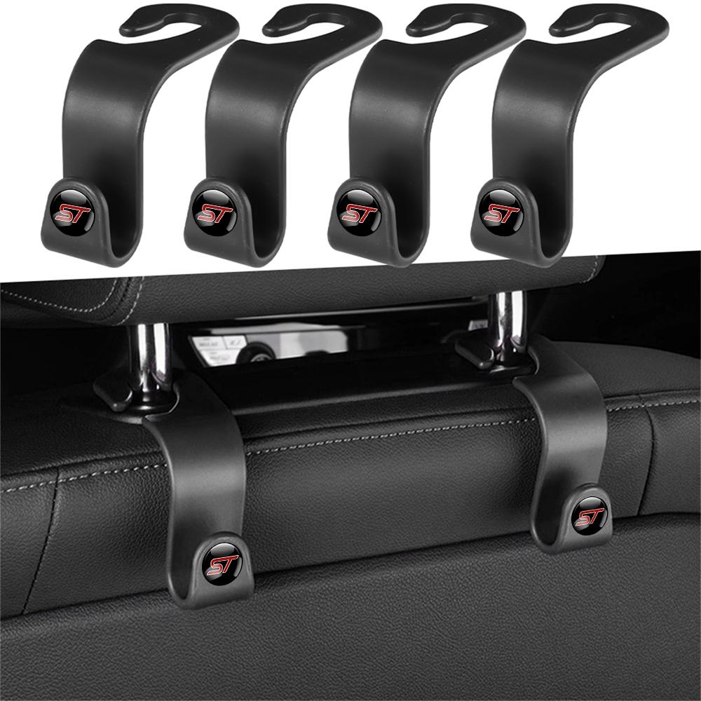 For Ford Mondeo Focus 2 Mustang Fusion Ghia Kuga 2/4PCS Car Seat Headrest Storage Hanger Auto Organizer Holder Hook Center Cover