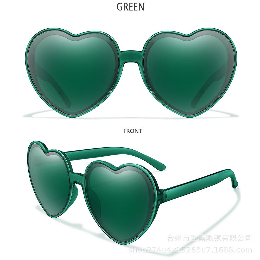New colorful coated love sunglasses European and American personalized fashion colorful trend party decorative glasses
