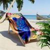 Peacock Oil Painting Print Beach Towel, Large Soft Quick Dry Towel for Beach Camping Swimming