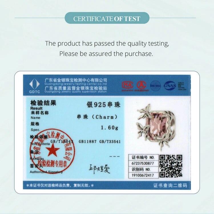 WOSTU 925 Sterling Silver Retro Butterfly Stopper Buckle Square Bible Beads Pink Faith Charms Fit Original Bracelet DIY Gifts