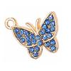 Hot Selling Cute Rhinestone Butterfly Pendant Charms Jewelry Making Shinning Beads for Earring Bracelets Accessories