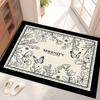 American Style High-end Light Luxury Floral Flannel Floor Mat Home Entrance Door Mat Kitchen Door Mat Anti Slip Foot Mats