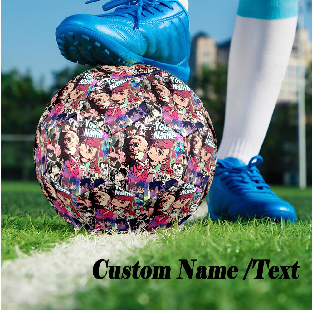 Custom Text Size 5 Soccer Ball, Standard Match Football For OutdoorDandadan