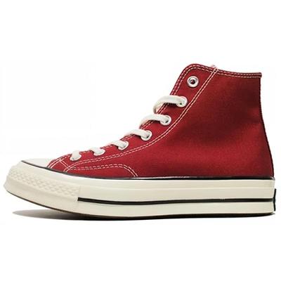 1970-е Chuck Taylor All Star High Удобные и Универсальные Высокие Холщовые Кеды Унисекс Бордовый