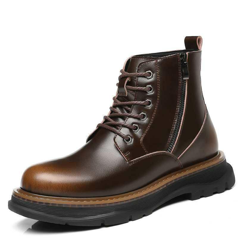 Мужские мотоциклетные ботинки Мартин из натуральной кожи для мужчин, уличная одежда, винтажные повседневные боты из коровьей кожи, уличная инструментальная пустынная обувь