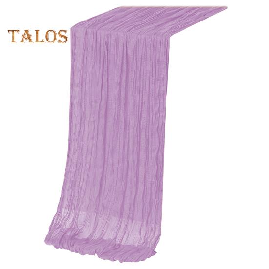 Дорожка для стола на День благодарения, марлевая, в стиле бохо, плиссированная, однотонная, устойчивая к пятнам, многоразовая, для защиты стола, украшение, дорожка для банкета, выпускного вечера