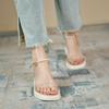 Fashion Pearl Women's Sandals Clear Wedges Heel Sexy Ladies Shoes 2025 Luxury Vip Footwear New Breathable Fashion On Offer Casual Shoe