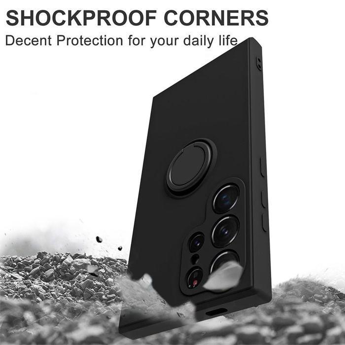 Coque Anneau - BOOLING - pour Samsung Galaxy S26 Ultra - Protection Silicone Liquide Slim - Noir