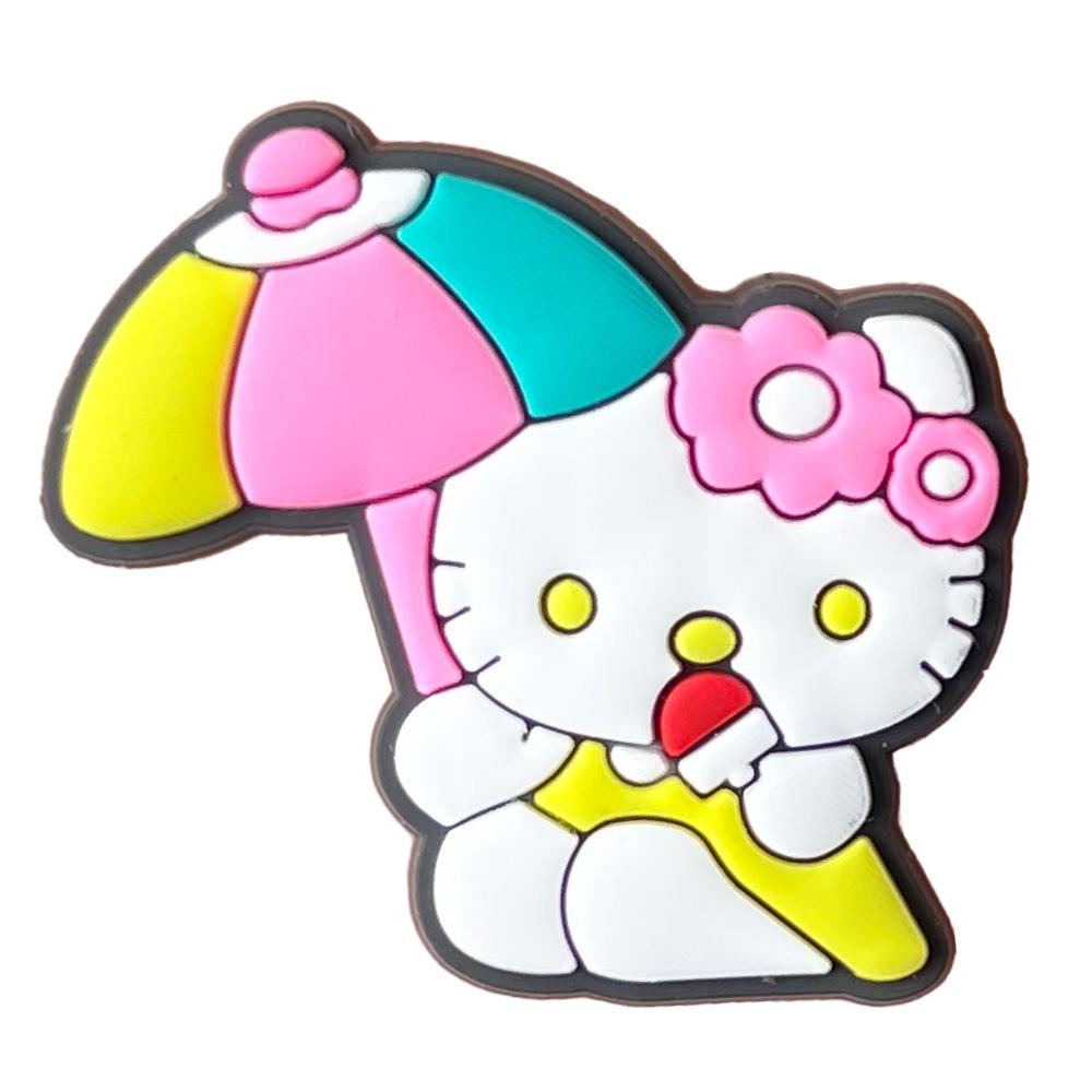 Одиночная штука Мультяшные мягкие резиновые ПВХ подвески для обуви Hello Kitty - Набор из 83 штук для DIY Подарочный набор