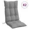 High Back Seat Cushions 2 pcs Grey Oxford Fabric