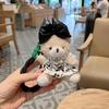 Korean Floral Dress Bear Keychain with Pearl Bow - Cute Doll Backpack and Car Pendant