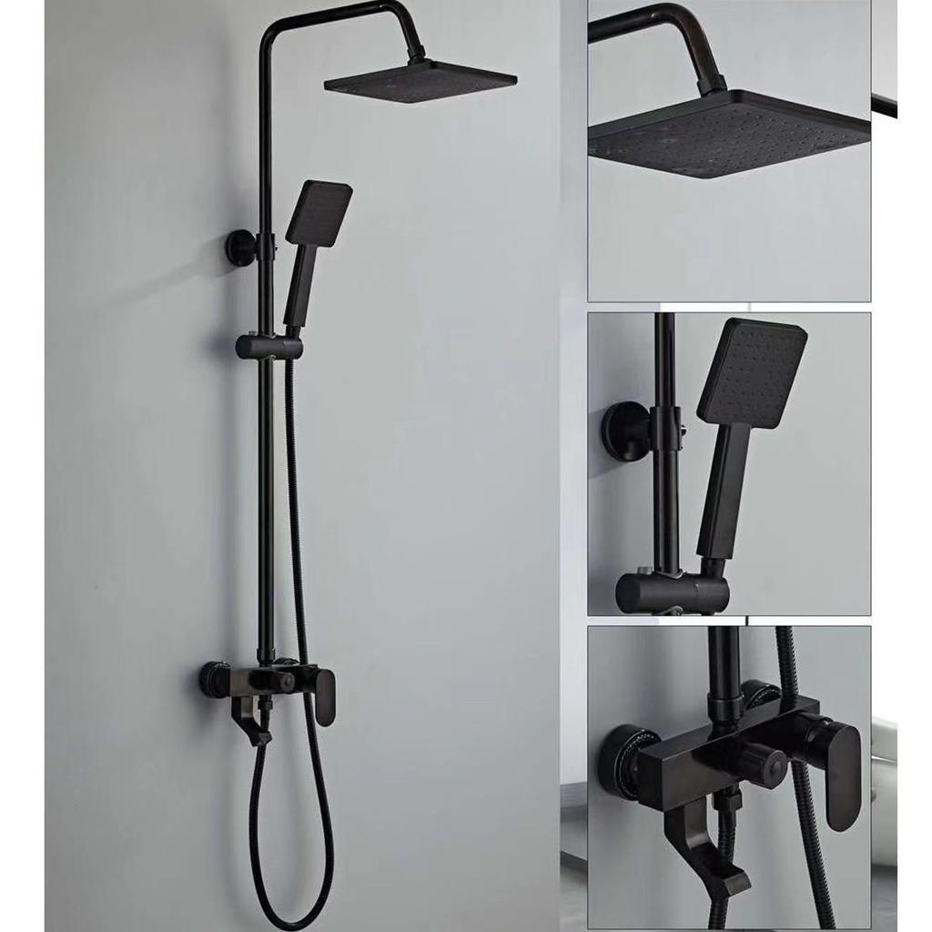 Набор смесителей для душа черного золота, космический алюминиевый смеситель для душа с дождевой водой, смеситель для душа с биде, смеситель для горячей и холодной воды