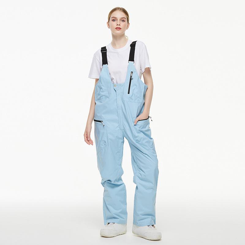 Женские и мужские лыжные комбинезоны, регулируемые комбинезоны, ветрозащитные водонепроницаемые лыжные брюки, утепленные теплые зимние виды спорта на открытом воздухе, сноубордические брюки