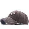 Vintage washed cowboy baseball hat men and women street embroidery eagle curved brim cap tide
