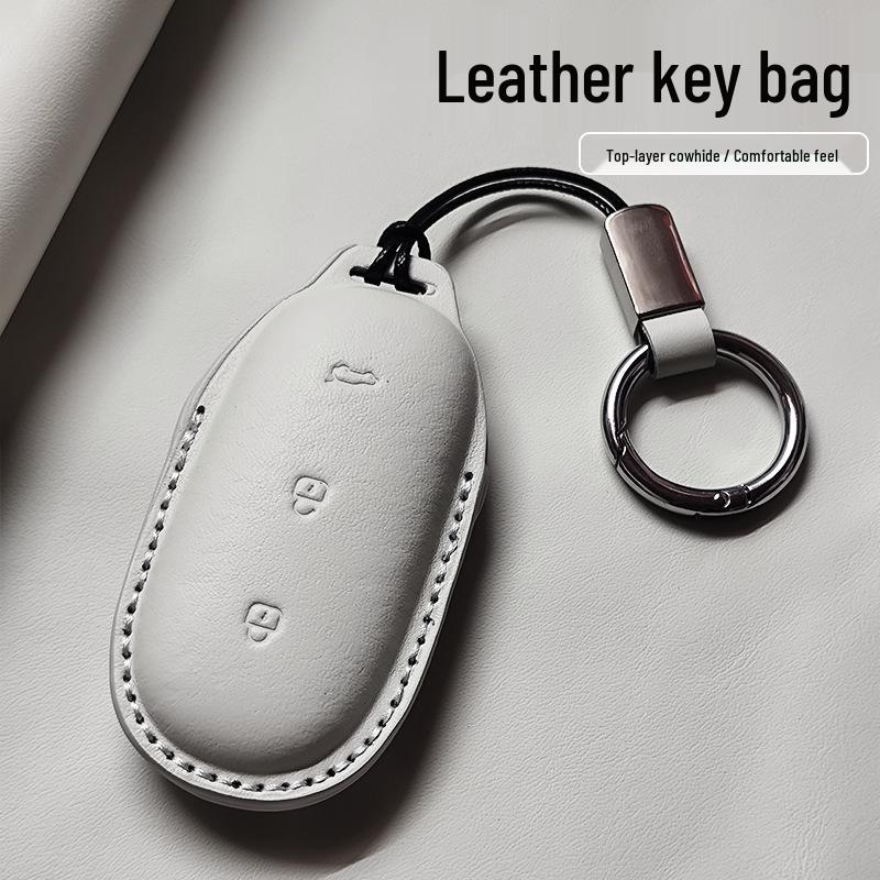 Настоящая кожаная ключница для Ideal i6 L9MAX/L8/L7/L6/ONE/Mega - Премиум с застежкой-ракушкой